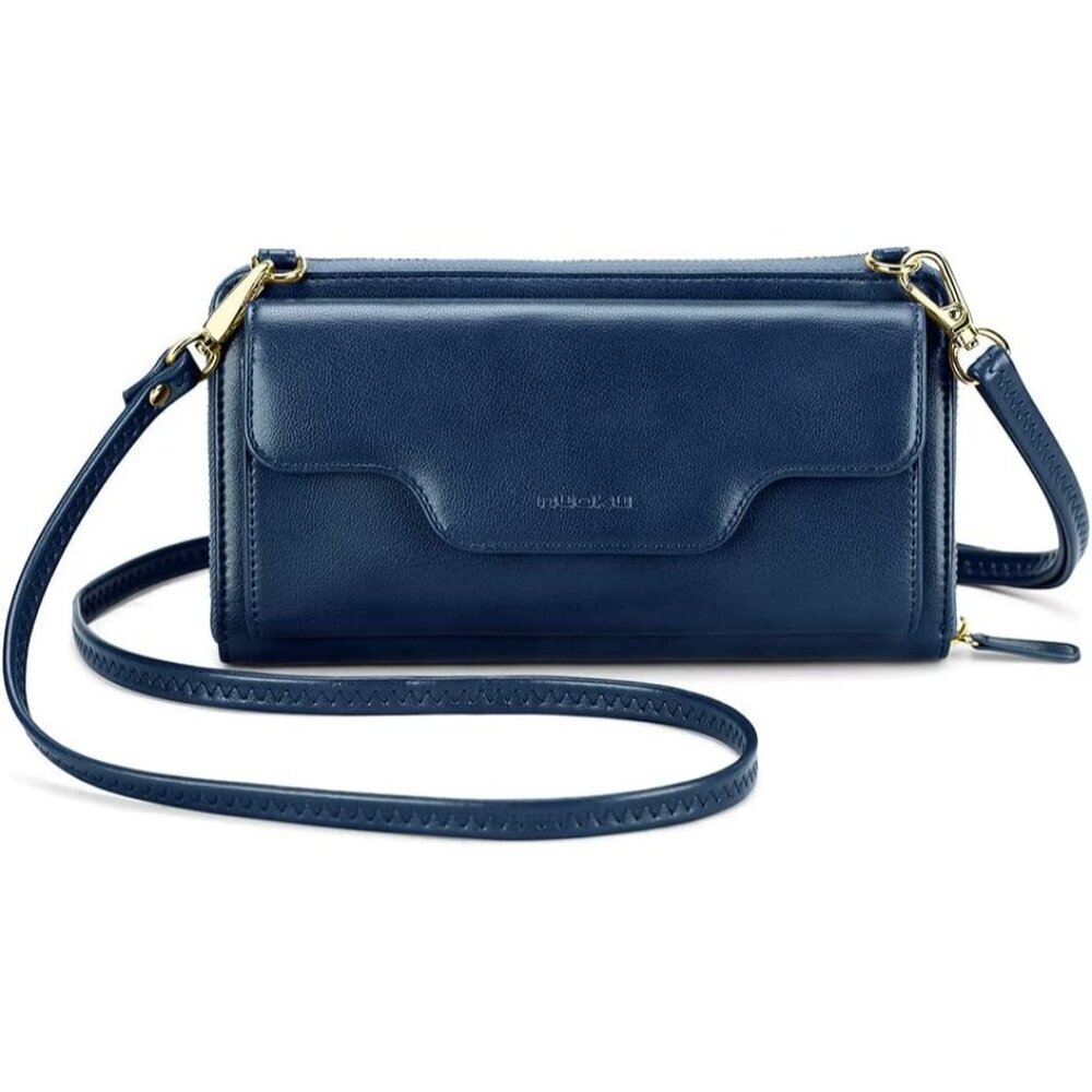 Women 02 - Navy Blue Wallet Imported Purses Crossbody Zipper Hand Bags